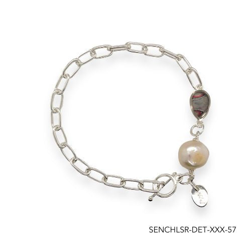 Chloe Pearl Bracelet | Silver