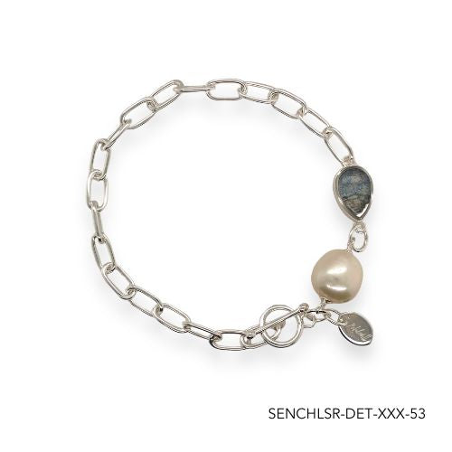 Chloe Pearl Bracelet | Silver