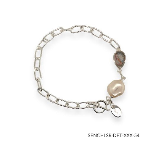 Chloe Pearl Bracelet | Silver