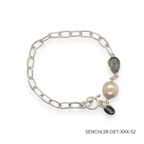 Chloe Pearl Bracelet | Silver