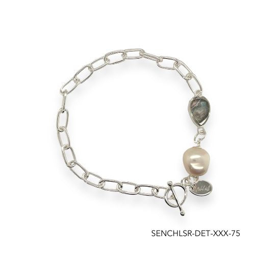 Chloe Pearl Bracelet | Silver