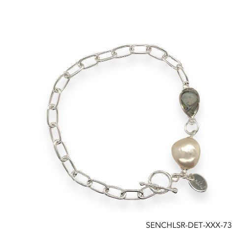 Chloe Pearl Bracelet | Silver