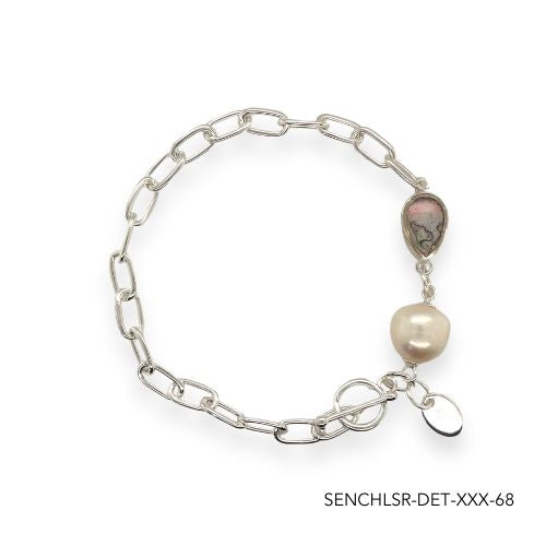 Chloe Pearl Bracelet | Silver