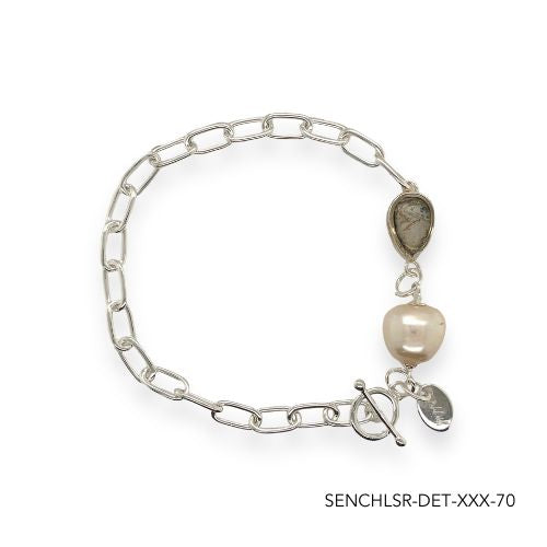 Chloe Pearl Bracelet | Silver