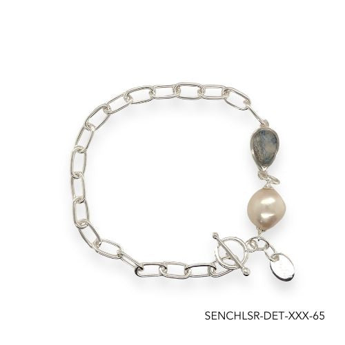 Chloe Pearl Bracelet | Silver