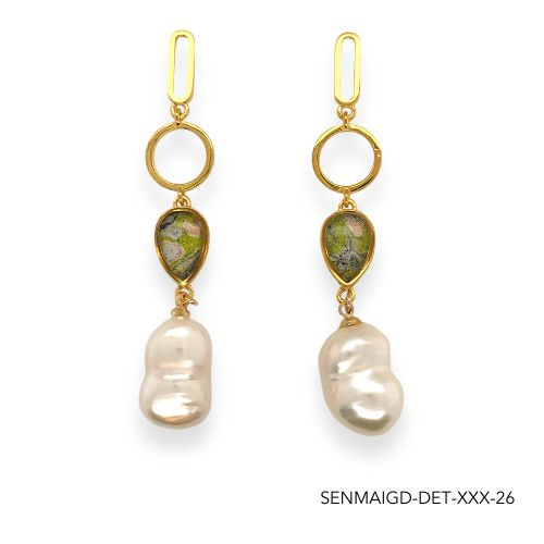 Maria Pearl Earrings | Gold