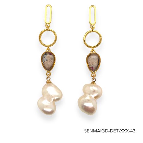 Maria Pearl Earrings | Gold