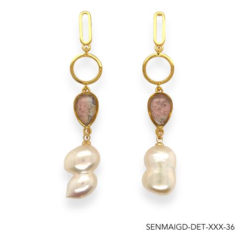 Maria Pearl Earrings | Gold