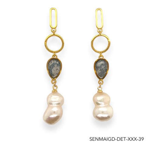 Maria Pearl Earrings | Gold