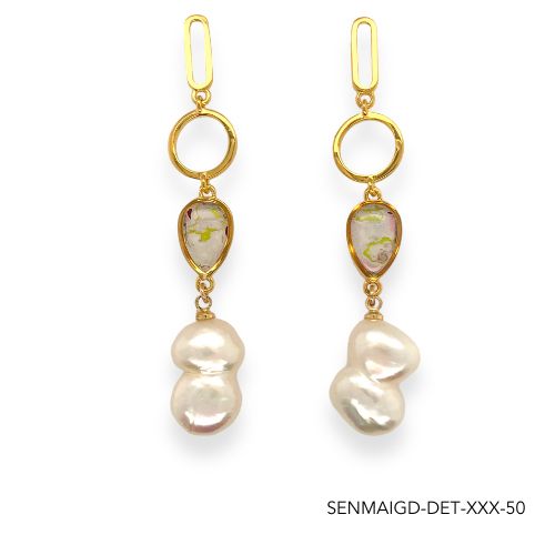 Maria Pearl Earrings | Gold