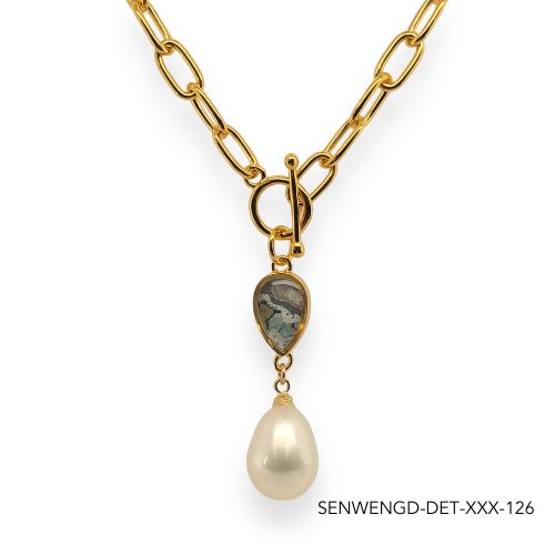 Wendy Pearl Necklace | Gold