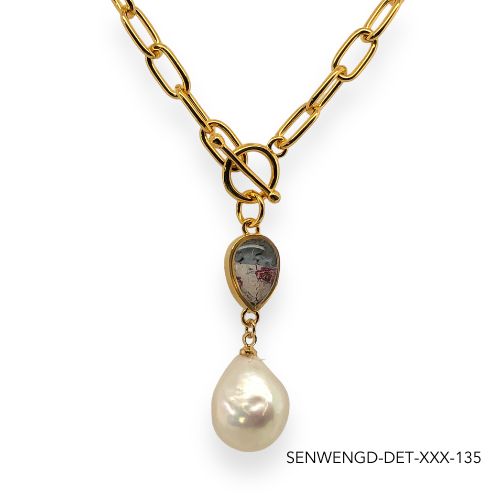 Wendy Pearl Necklace | Gold