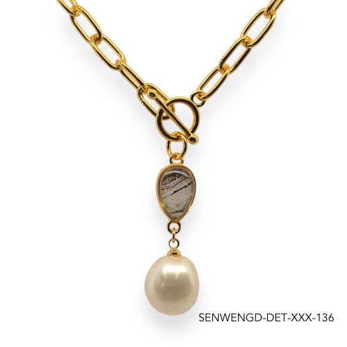 Wendy Pearl Necklace | Gold