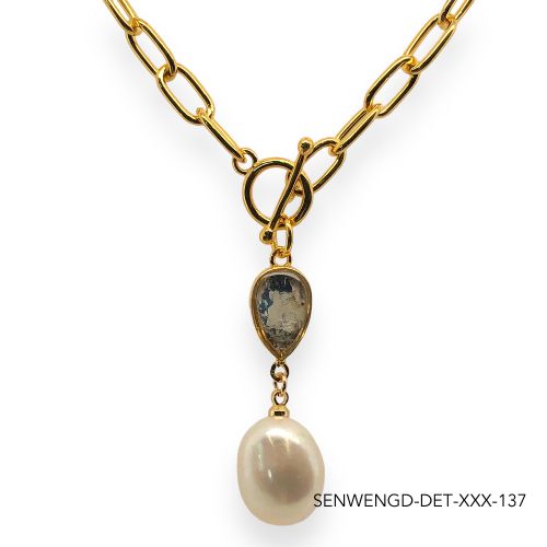 Wendy Pearl Necklace | Gold