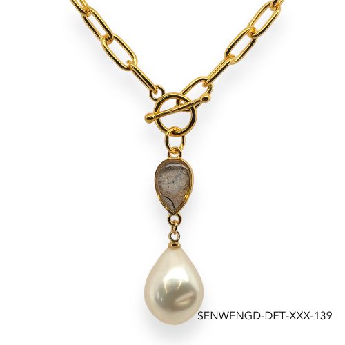 Wendy Pearl Necklace | Gold