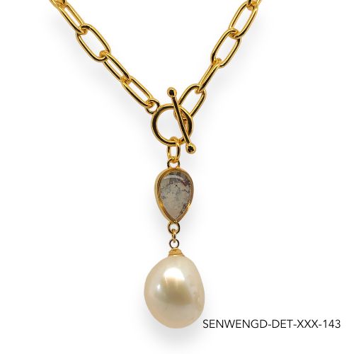 Wendy Pearl Necklace | Gold