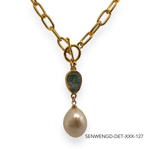 Wendy Pearl Necklace | Gold