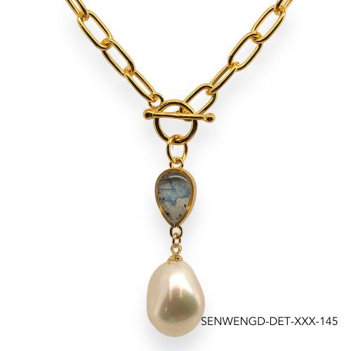 Wendy Pearl Necklace | Gold