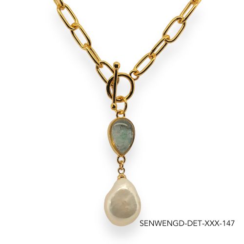 Wendy Pearl Necklace | Gold