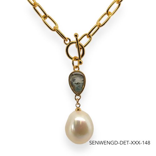 Wendy Pearl Necklace | Gold