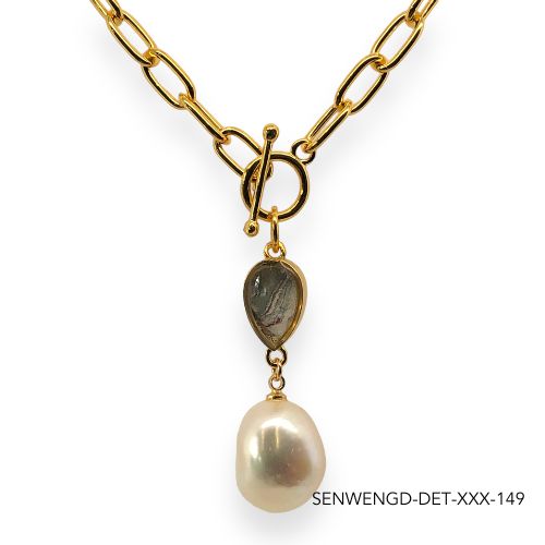 Wendy Pearl Necklace | Gold