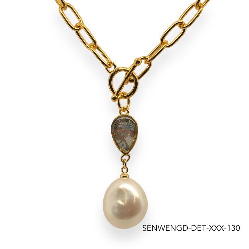 Wendy Pearl Necklace | Gold