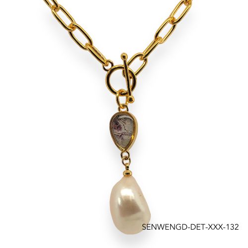 Wendy Pearl Necklace | Gold