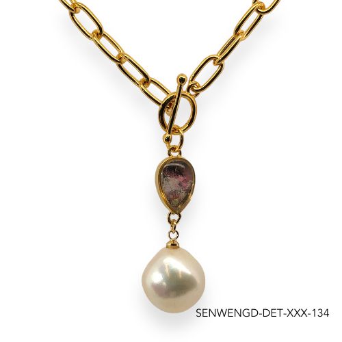 Wendy Pearl Necklace | Gold