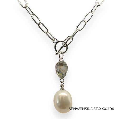 Wendy Pearl Necklace | Silver