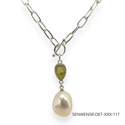 Wendy Pearl Necklace | Silver