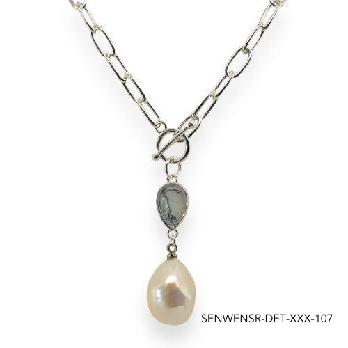 Wendy Pearl Necklace | Silver
