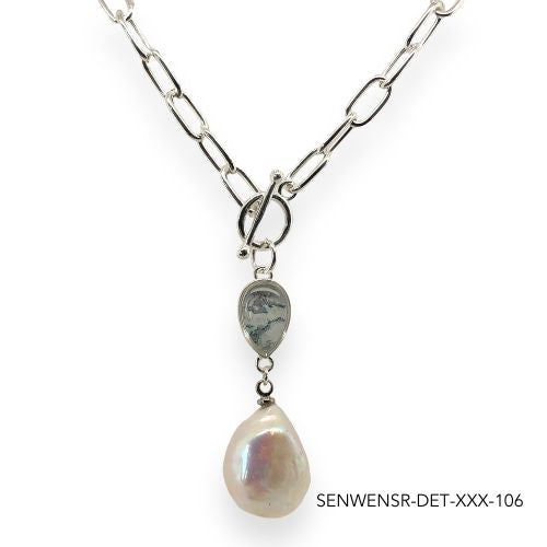 Wendy Pearl Necklace | Silver