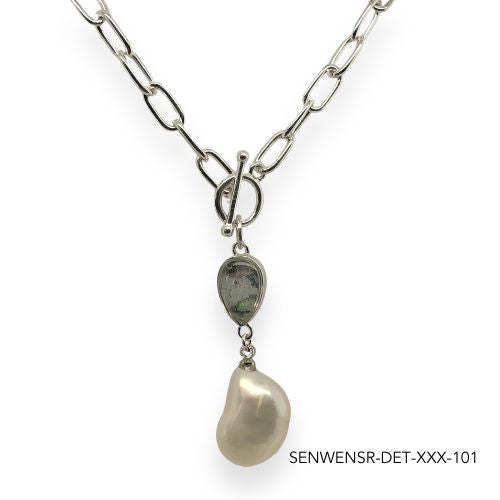 Wendy Pearl Necklace | Silver