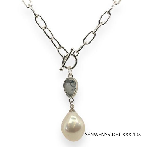 Wendy Pearl Necklace | Silver