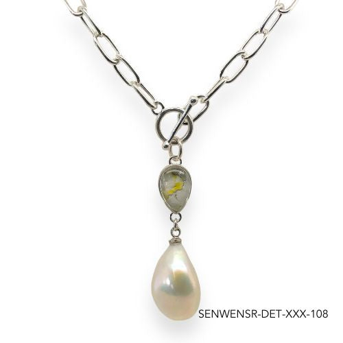 Wendy Pearl Necklace | Silver