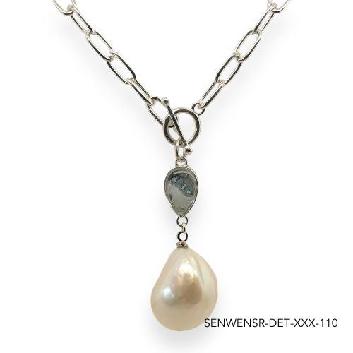 Wendy Pearl Necklace | Silver