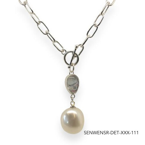 Wendy Pearl Necklace | Silver