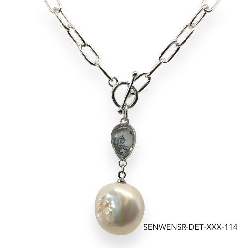 Wendy Pearl Necklace | Silver