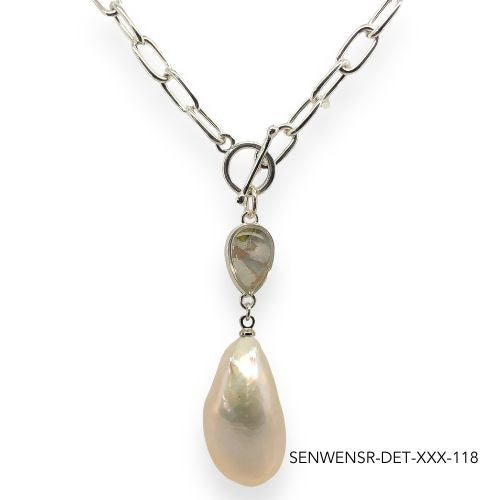 Wendy Pearl Necklace | Silver