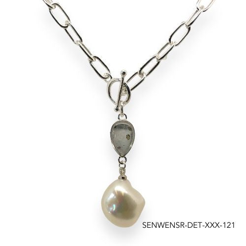 Wendy Pearl Necklace | Silver