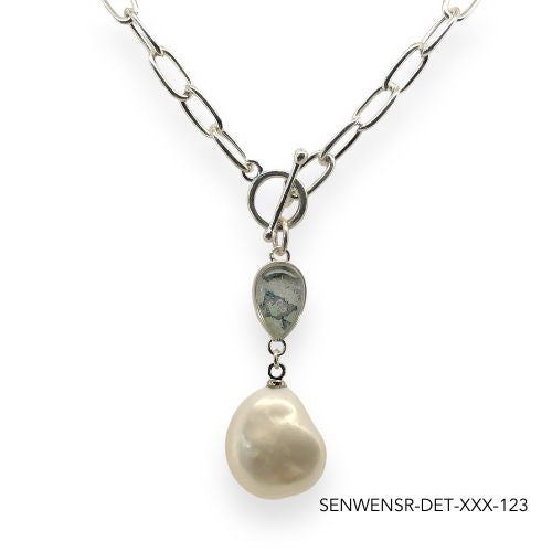 Wendy Pearl Necklace | Silver