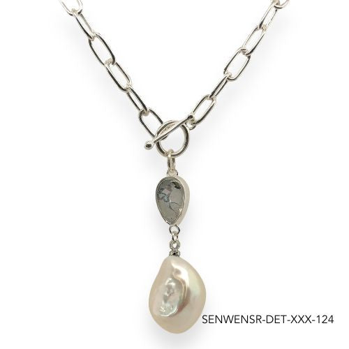 Wendy Pearl Necklace | Silver