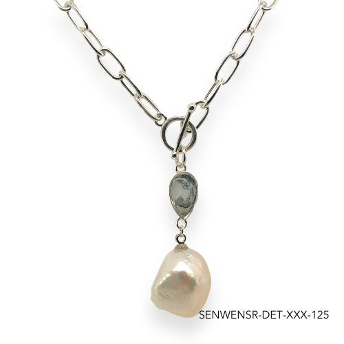 Wendy Pearl Necklace | Silver