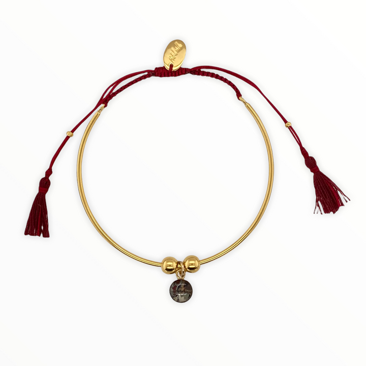 Bianca Bracelet | Gold | Burgundy